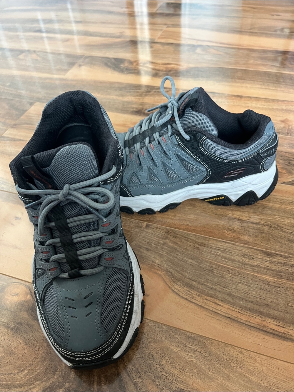 Skechers After Burn M Fit 2.0 Men’s 9 Trail Shoes Goodyear Gray Black